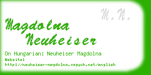 magdolna neuheiser business card